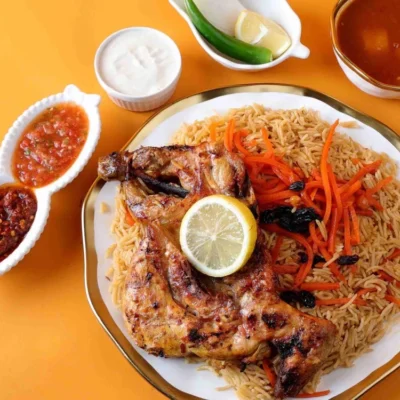 Half chicken Bukhari Madhbi